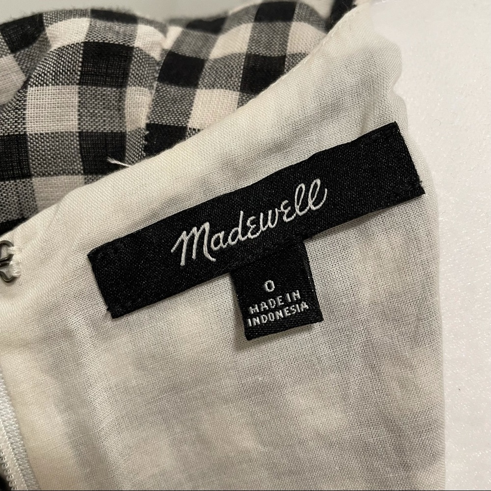 Madewell Gingham Flutter Sleeve Cotton Dress 0 - Picture 12 of 13